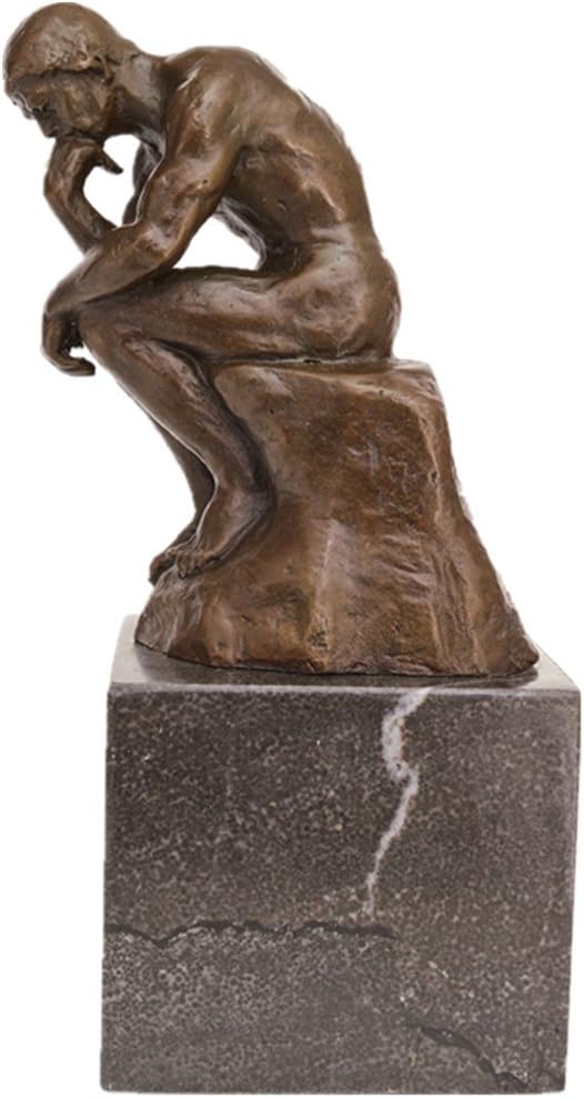 Classical Rodin Statue Thinker Bronze Sculpture Home Decor Art Craft TPE-185